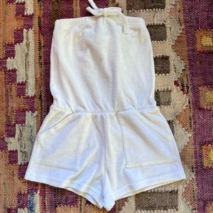 White terry cloth romper size XS from American Apparel